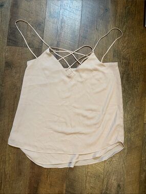 Express Pale Pink Crisscross V-Neck Cami